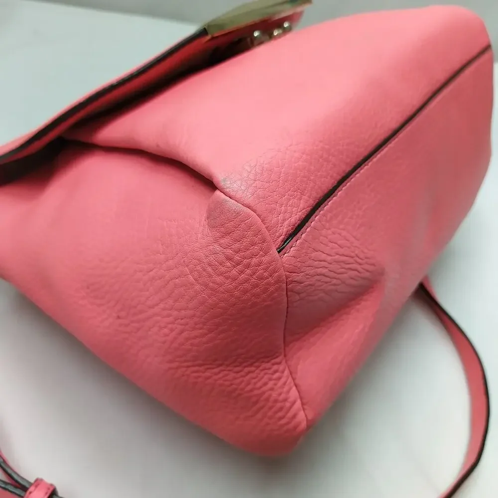 Kate Spade New York Pink Leather Top Handle Satchel Crossbody Bag